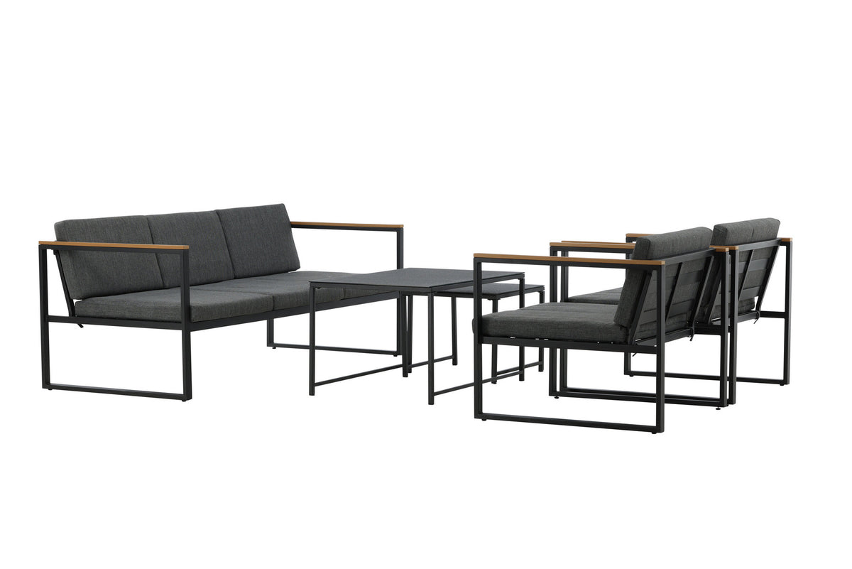 Dakar Sofa Outdoorset 90cm in Schwarz präsentiert im Onlineshop von KAQTU Design AG. Loungeset ist von Venture Home