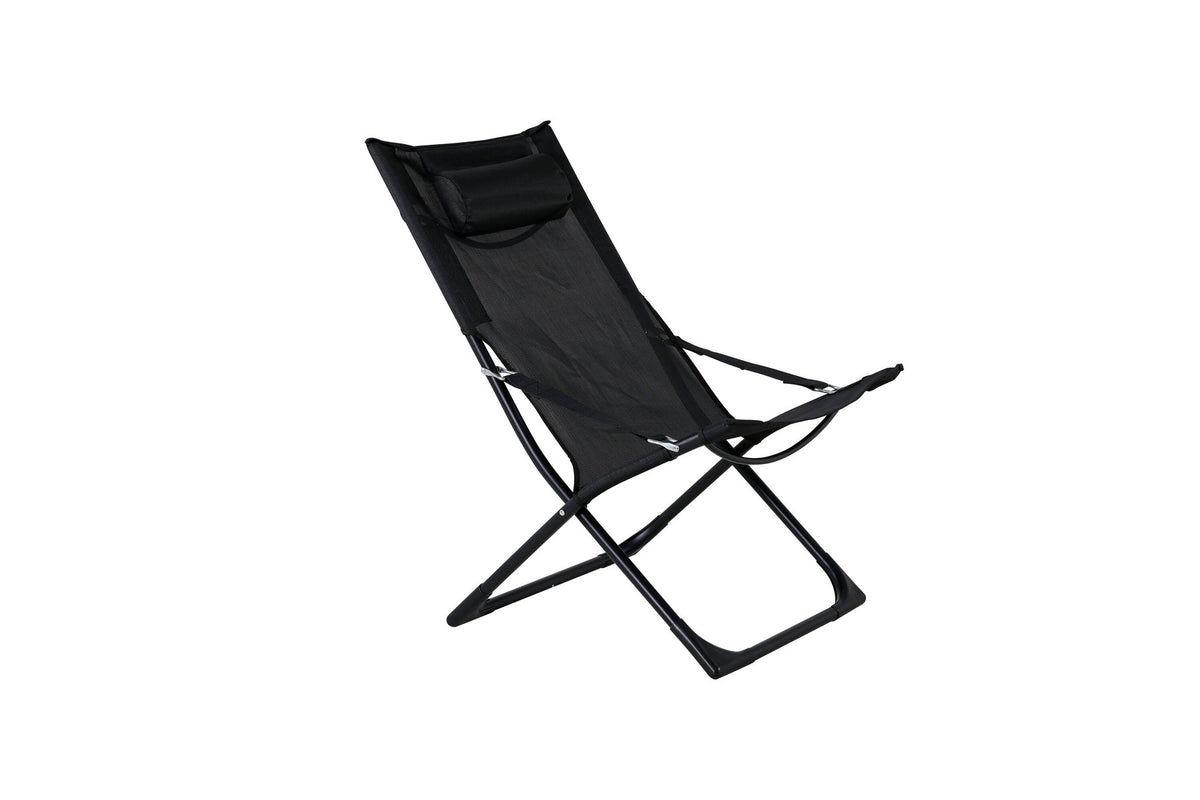 Sevilla Sun Lounge in Schwarz präsentiert im Onlineshop von KAQTU Design AG. Liegestuhl ist von Venture Home