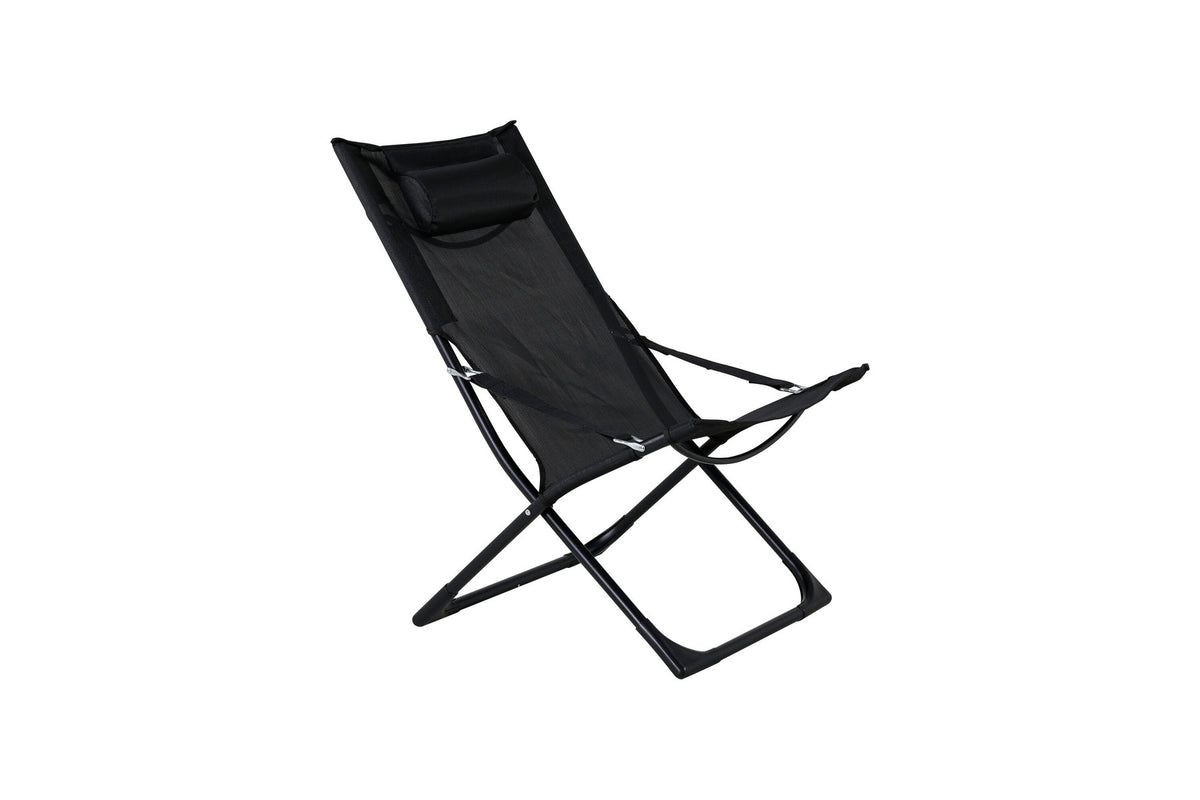 Sevilla Sun Lounge in Schwarz präsentiert im Onlineshop von KAQTU Design AG. Liegestuhl ist von Venture Home
