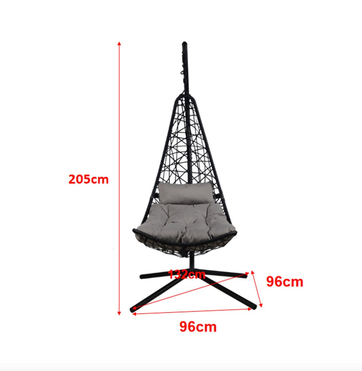 Edinburgh Hängesessel in Schwarz präsentiert im Onlineshop von KAQTU Design AG. Outdoor-Sessel ist von Venture Home