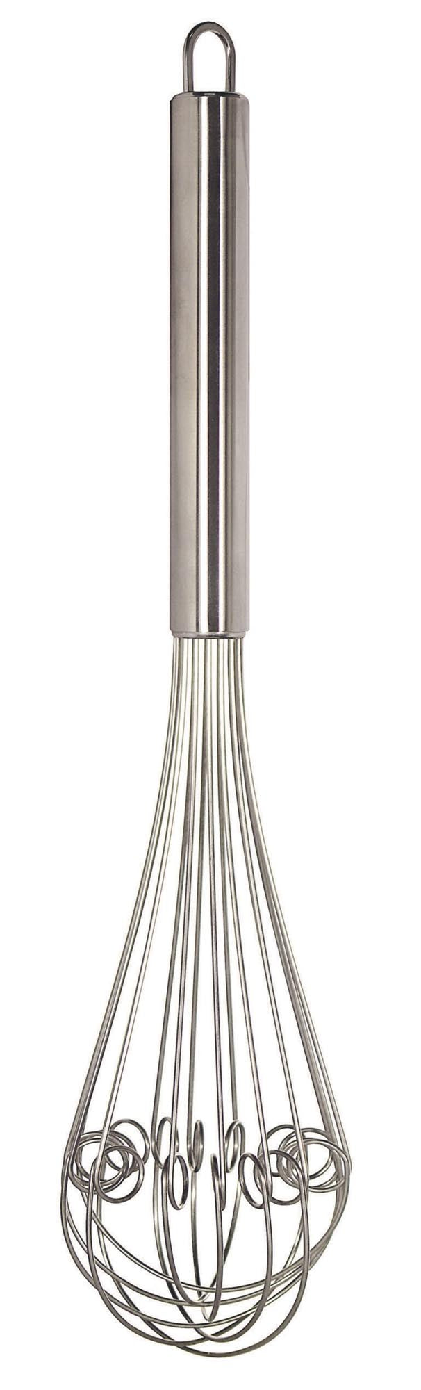 Schwingbesen 45cm Edelstahl Griff D2.5cm, 2mm Draht, 8Drähte