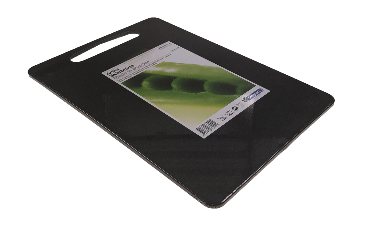 Planche à découper anita 35x25x0,7 cm avec trou de poignée noir