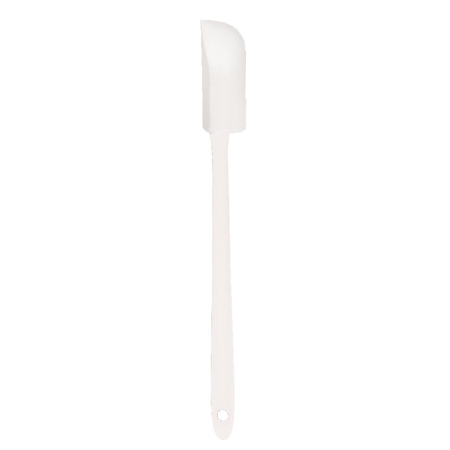 Grattoir à pâte manche plastique blanc 25,5/2,8cm avec code barre
