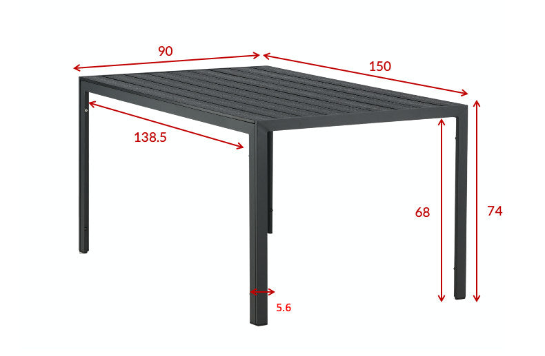 Break Gartentisch in Grau präsentiert im Onlineshop von KAQTU Design AG. Gartentisch ist von Venture Home