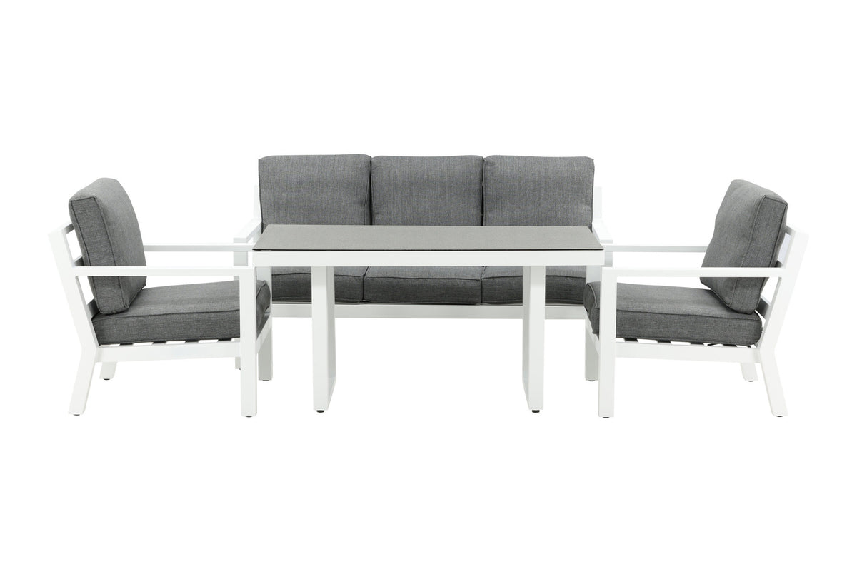 Sofagarnitur Barcelona in Grau präsentiert im Onlineshop von KAQTU Design AG. Loungeset ist von Venture Home