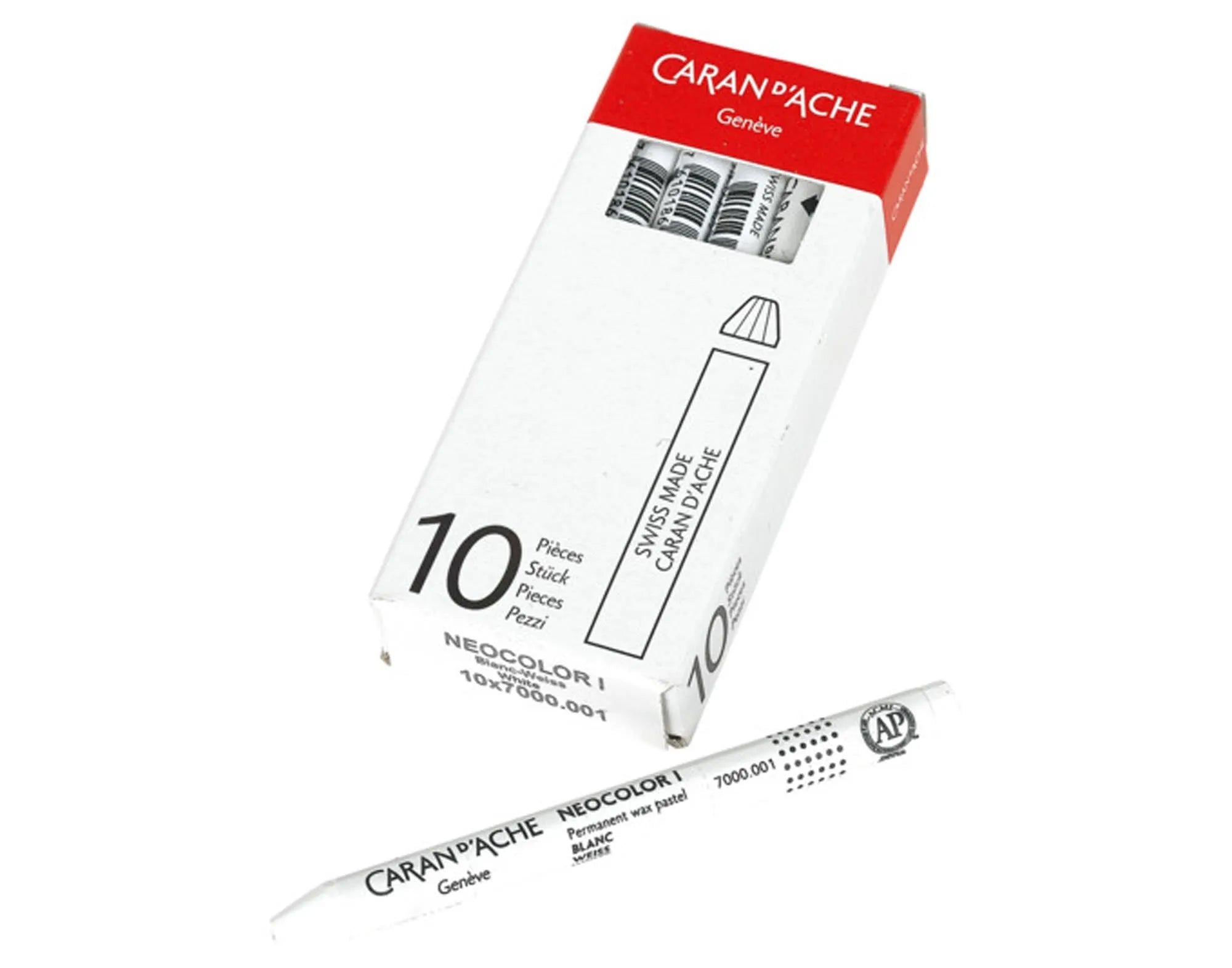 CARAN D'ACHE Fettkreide 10 Stück weiss in  präsentiert im Onlineshop von KAQTU Design AG. Büromaterial ist von CARAN D'ACHE
