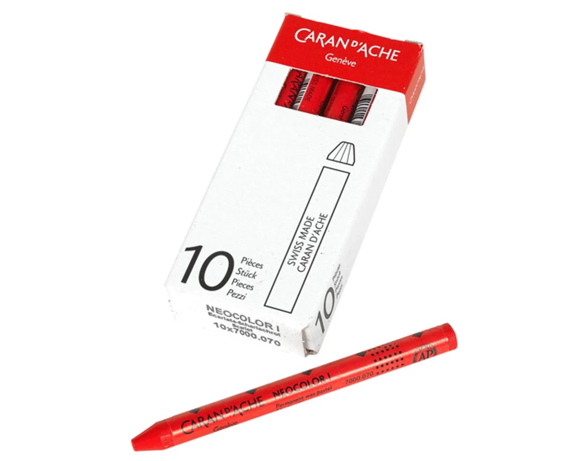CARAN D'ACHE Fettkreide 10 Stück rot in  präsentiert im Onlineshop von KAQTU Design AG. Büromaterial ist von CARAN D'ACHE