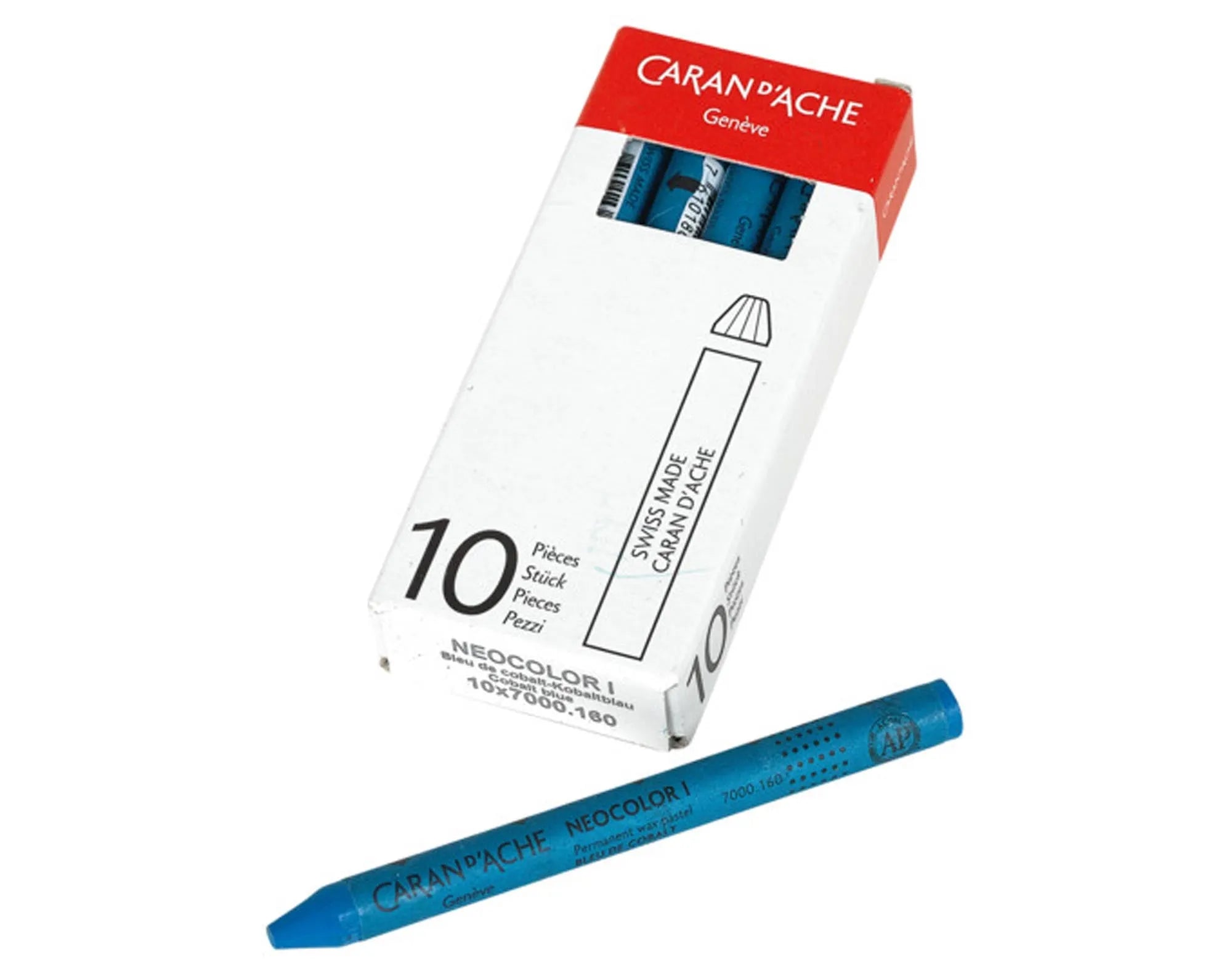 CARAN D'ACHE Fettkreide 10 Stück blau in  präsentiert im Onlineshop von KAQTU Design AG. Büromaterial ist von CARAN D'ACHE