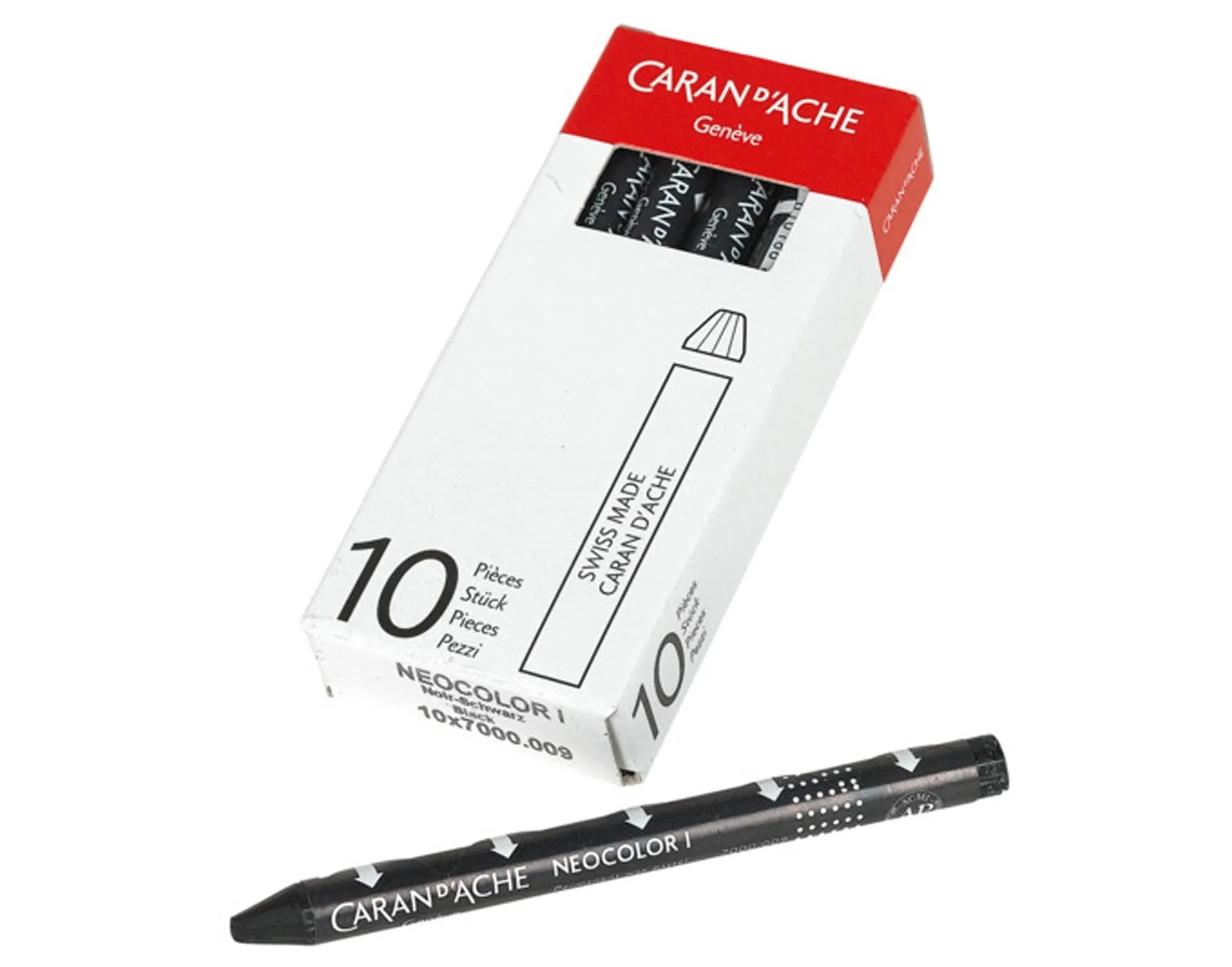 CARAN D'ACHE Fettkreide 10 Stück schwarz in  präsentiert im Onlineshop von KAQTU Design AG. Büromaterial ist von CARAN D'ACHE