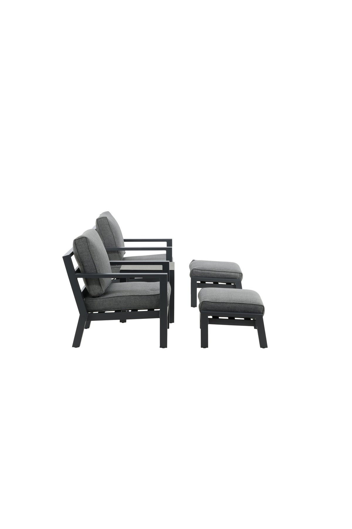 Barcelona Lounge Outdoorset 50cm in Schwarz präsentiert im Onlineshop von KAQTU Design AG. Loungeset ist von Venture Home