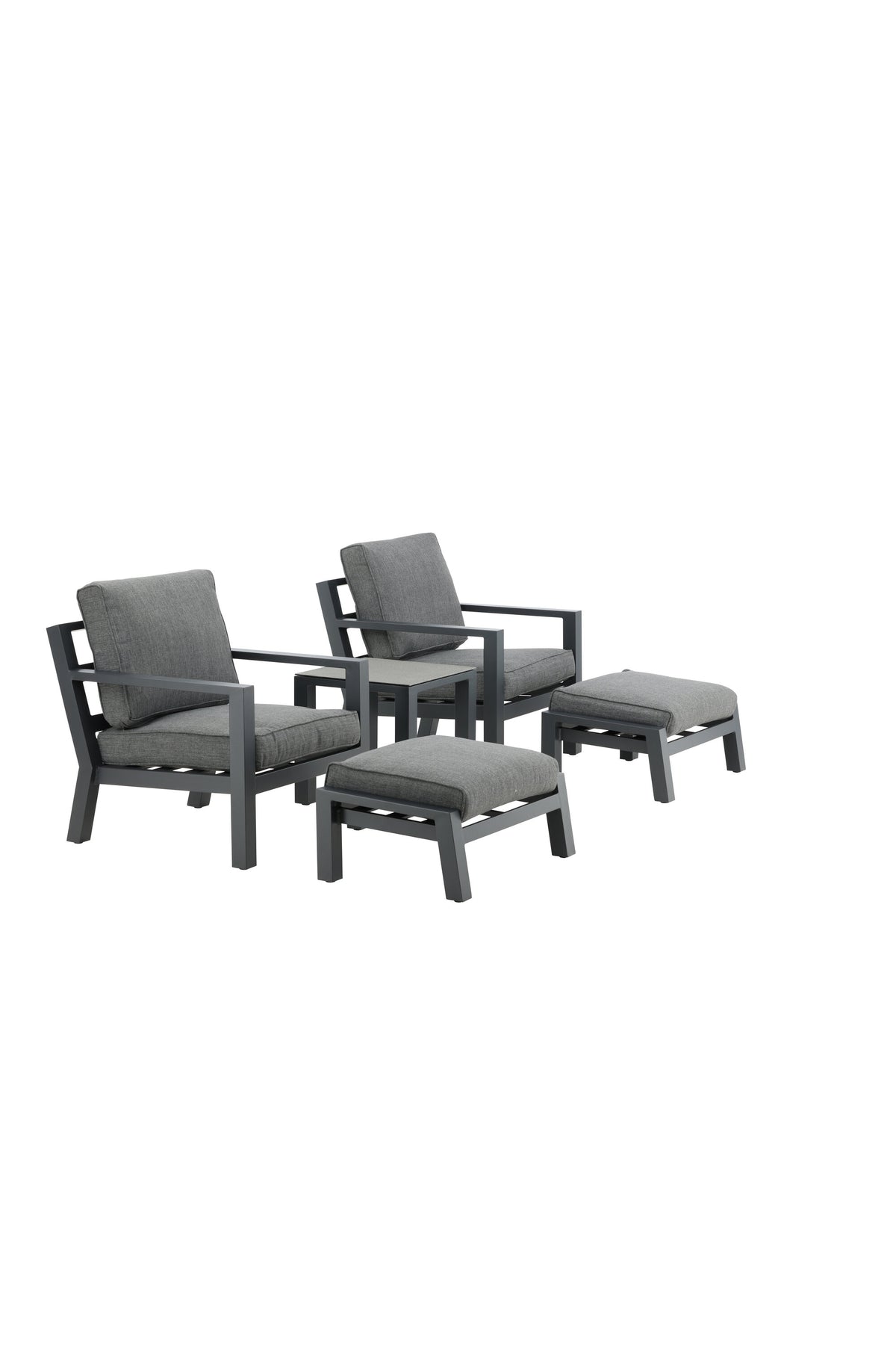 Barcelona Lounge Outdoorset 50cm in Schwarz präsentiert im Onlineshop von KAQTU Design AG. Loungeset ist von Venture Home