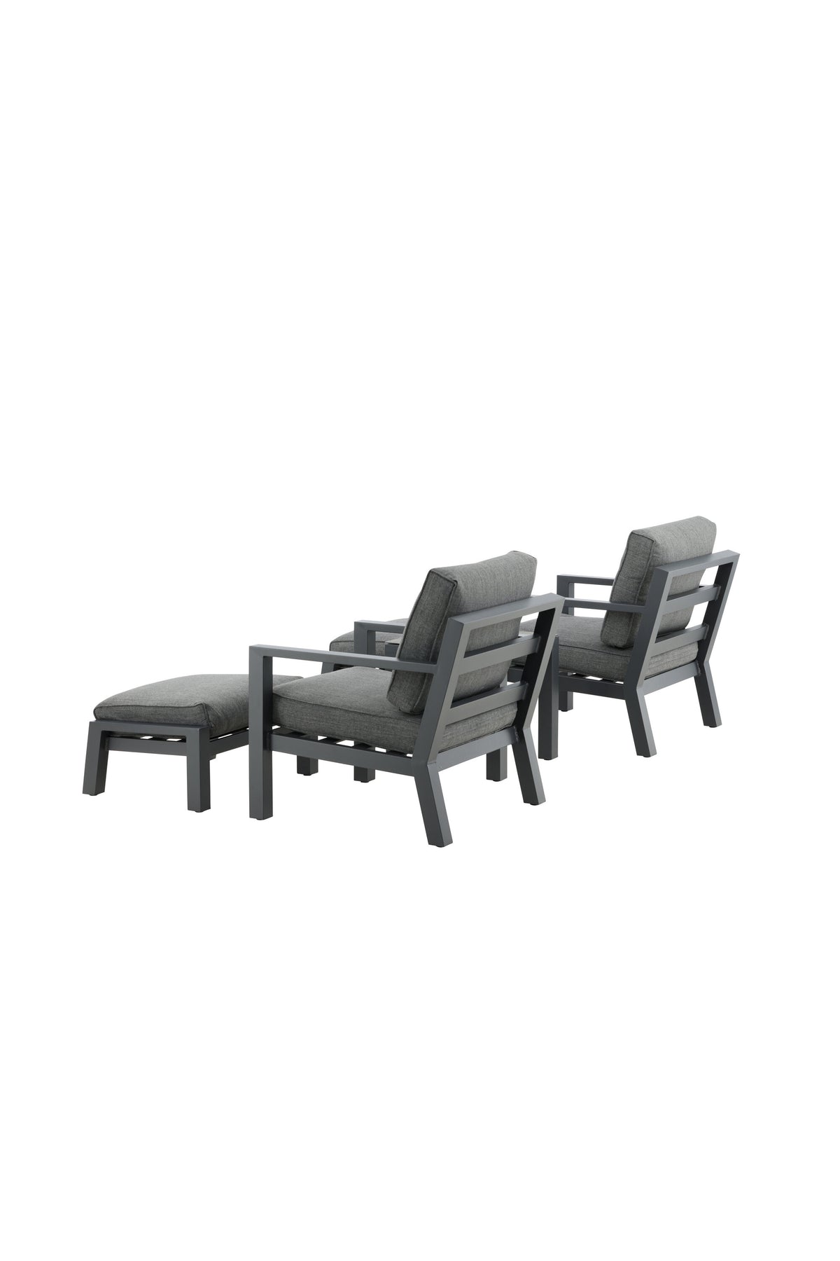 Barcelona Lounge Outdoorset 50cm in Schwarz präsentiert im Onlineshop von KAQTU Design AG. Loungeset ist von Venture Home