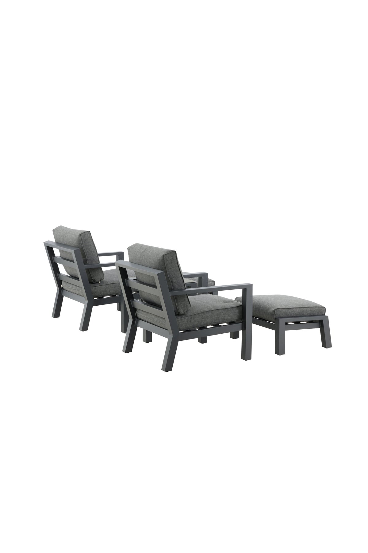 Barcelona Lounge Outdoorset 50cm in Schwarz präsentiert im Onlineshop von KAQTU Design AG. Loungeset ist von Venture Home