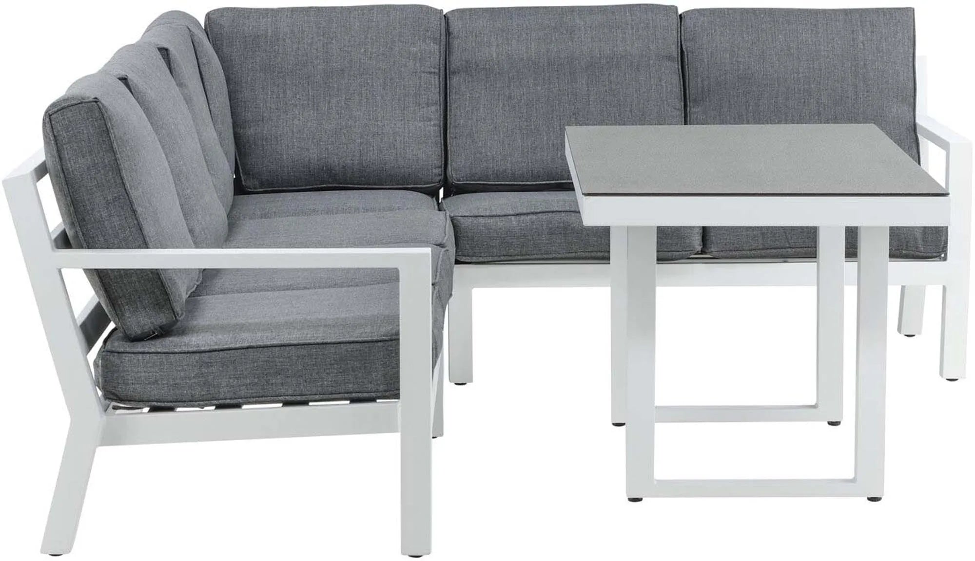 Ecksofa Barcelona 140cm: Eleganz und Komfort für Ihren Garten.