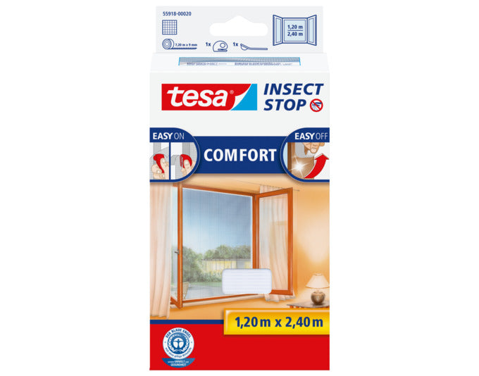 TESA Fliegengitter Comfort Fenster 1.2x2.4 m weiss in  präsentiert im Onlineshop von KAQTU Design AG. Insektenabwehr ist von TESA