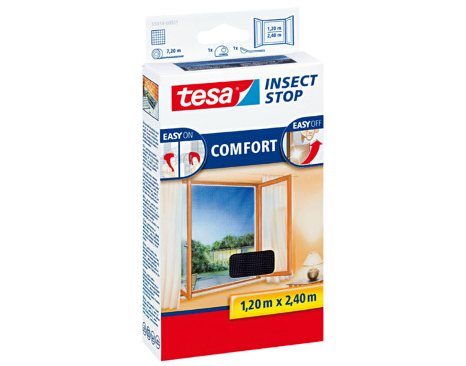TESA Fliegengitter Comfort Fenster 1.2x2.4 m anthrazit in  präsentiert im Onlineshop von KAQTU Design AG. Insektenabwehr ist von TESA