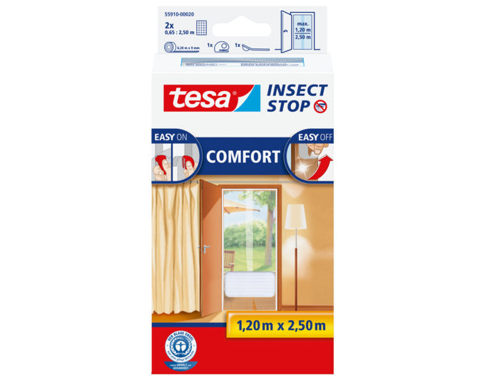 TESA Fliegengitter Comfort Türe 2 Stück à 0.65x2.5 m weiss in  präsentiert im Onlineshop von KAQTU Design AG. Insektenabwehr ist von TESA