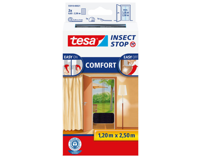 TESA Fliegengitter Comfort Türe 0.65x2.5 m anthrazit in  präsentiert im Onlineshop von KAQTU Design AG. Insektenabwehr ist von TESA