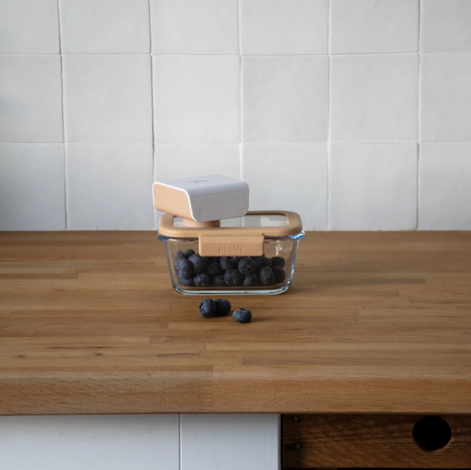 Pebbly Vakuum Vorratsdose aus Glas 14.8x11.7x7.1cm, 46cl