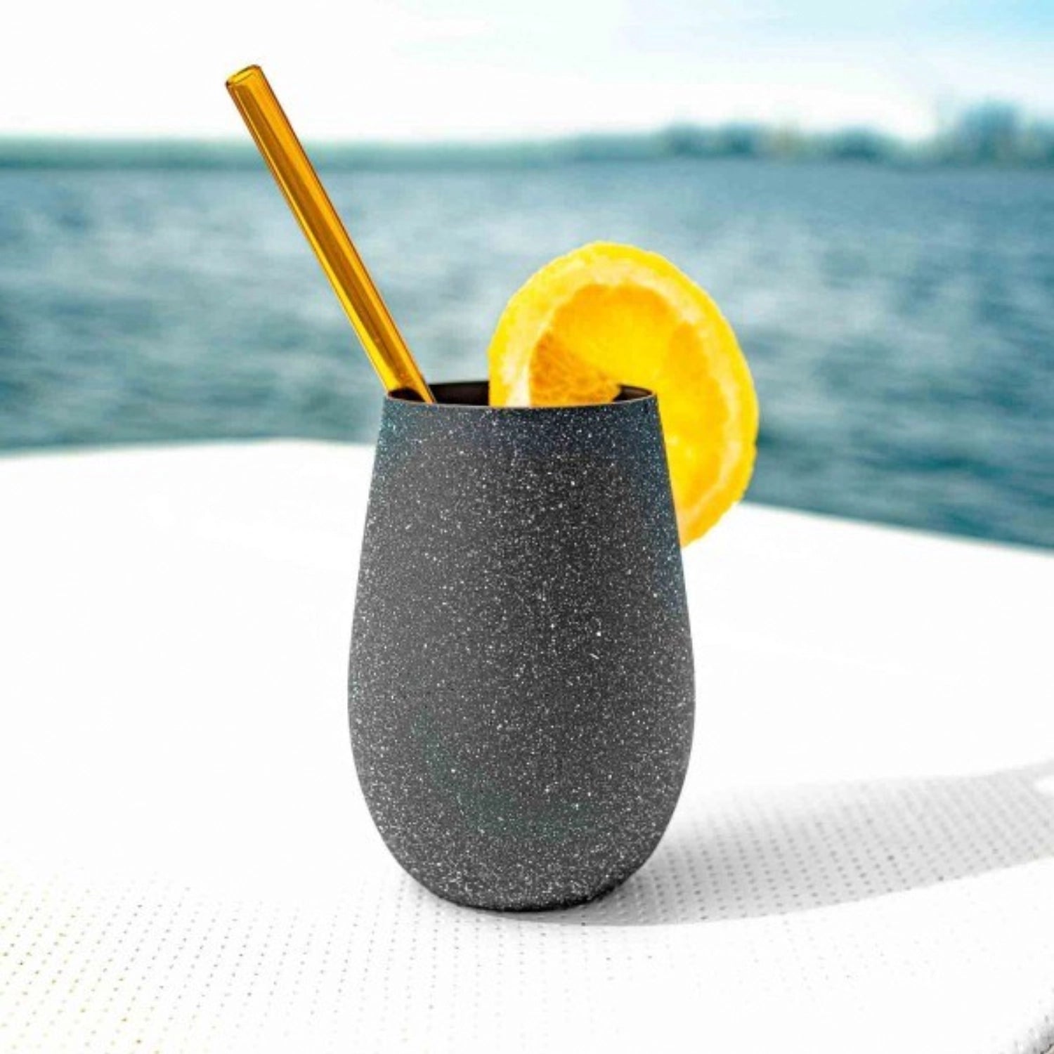 Coppa di bevande a lungo drink basalto 465 ml grigio scuro