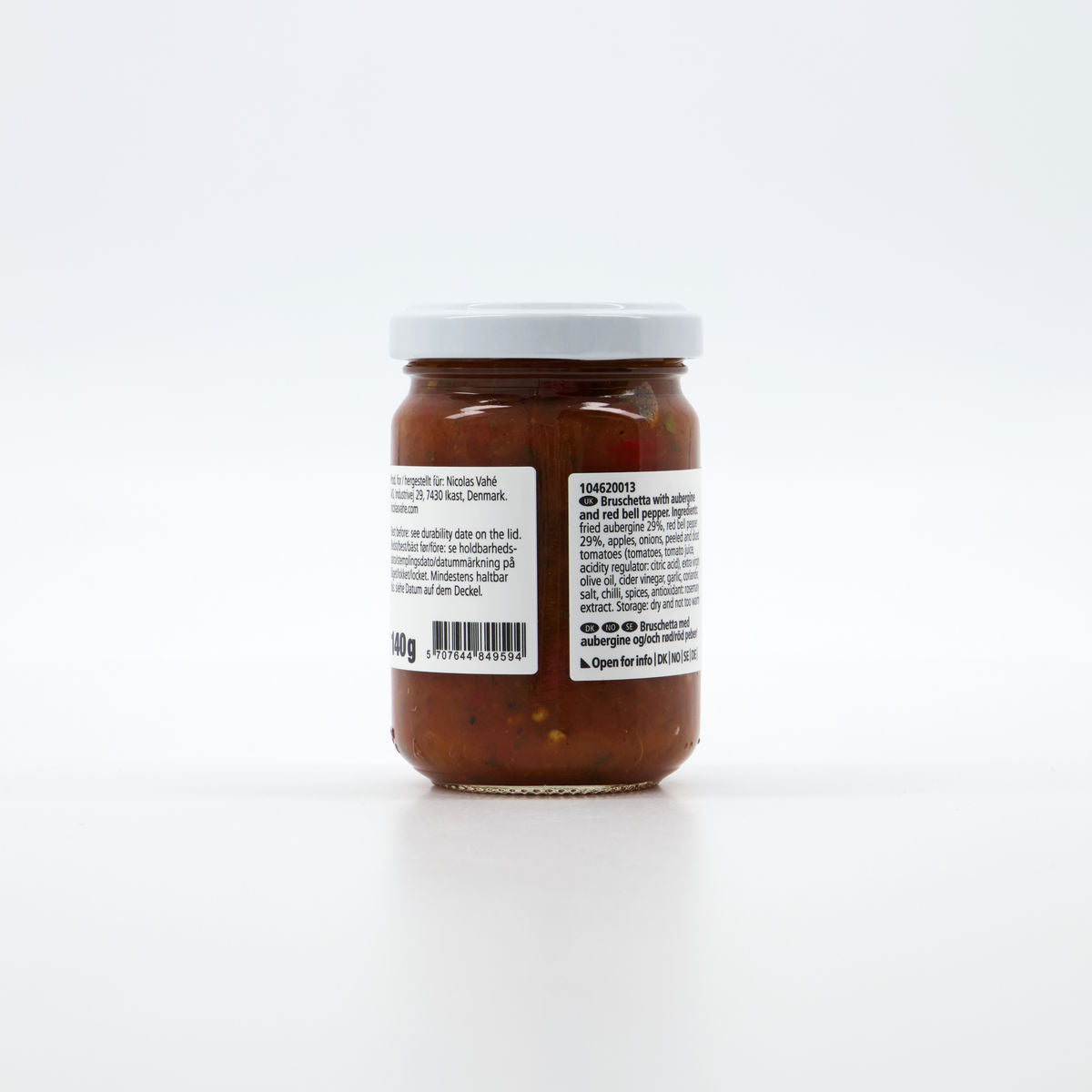 Auberginen-Paprika Bruschetta: Mediterrane Delikatesse im Glas.