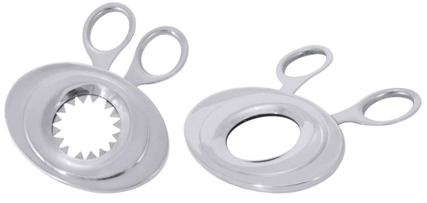 Eierköpfer 18/10, hochglänzend, 3.5x9 cm in Silber präsentiert im Onlineshop von KAQTU Design AG. Küchenhelfer ist von Contacto