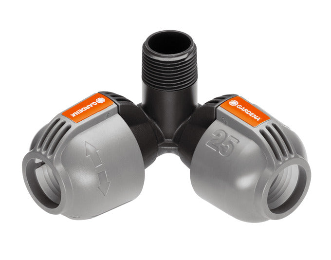 GARDENA Winkelhahnstück 25 mm AG 3/4" in  präsentiert im Onlineshop von KAQTU Design AG. Bewässerung ist von GARDENA