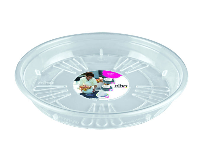ELHO Untersetzer Uni transparent ø 28 cm in  präsentiert im Onlineshop von KAQTU Design AG. Pflanzentopfzubehör ist von ELHO