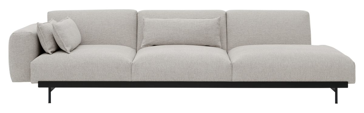 In Situ Modulares Sofa / 3-Sitzer-Konfiguration 3 in Hellgrau / Schwarz präsentiert im Onlineshop von KAQTU Design AG. 3er Sofa ist von Muuto