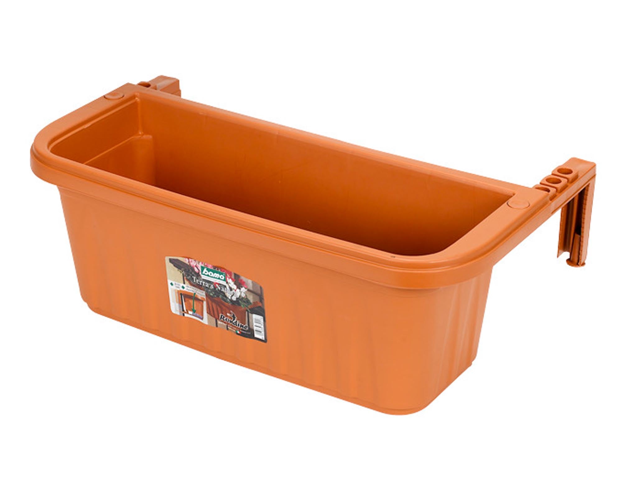 BAMA Blumenkasten mit Träger terracotta 50 cm in  präsentiert im Onlineshop von KAQTU Design AG. Pflanzentopf Outdoor ist von BAMA
