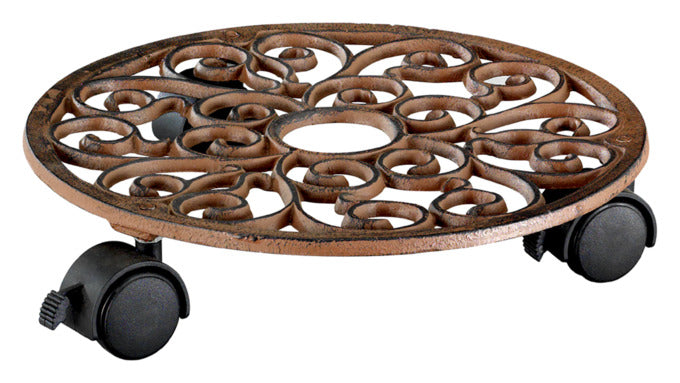 WAGNER SYSTEM Pflanzenroller Antik Gusseisen ø 29 cm dunkelbraun in  präsentiert im Onlineshop von KAQTU Design AG. Pflanzentopfzubehör ist von WAGNER
