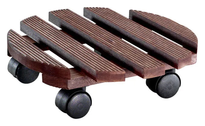 WAGNER SYSTEM Pflanzenroller Country Kiefer ø 30 cm dunkelbraun in  präsentiert im Onlineshop von KAQTU Design AG. Pflanzentopfzubehör ist von WAGNER