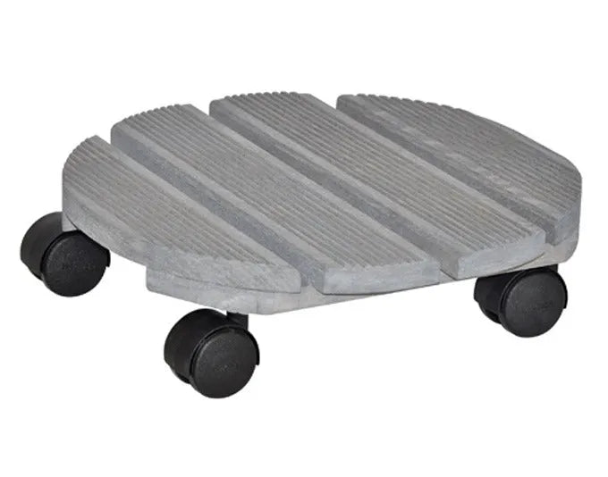 WAGNER SYSTEM Pflanzenroller Creo Buche ø 29 cm geriffelt anthrazit in  präsentiert im Onlineshop von KAQTU Design AG. Pflanzentopfzubehör ist von WAGNER