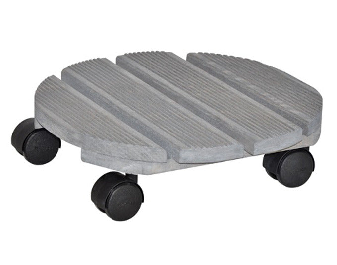 WAGNER SYSTEM Pflanzenroller Creo Buche ø 29 cm geriffelt anthrazit in  präsentiert im Onlineshop von KAQTU Design AG. Pflanzentopfzubehör ist von WAGNER