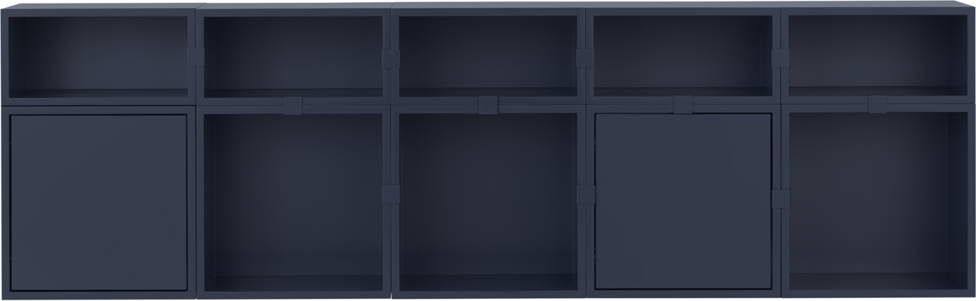 Stacked Storage System Sideboard Konfiguration 8 Version 1 in Blau präsentiert im Onlineshop von KAQTU Design AG. Sideboard ist von Muuto