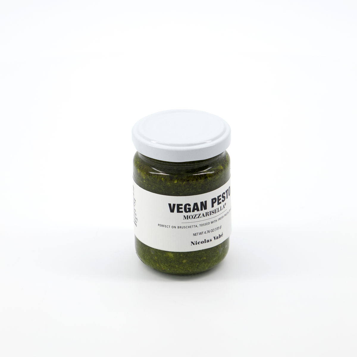 Veganer Pesto-Genuss mit Mozzarisella von Nicolas Vahé probieren.