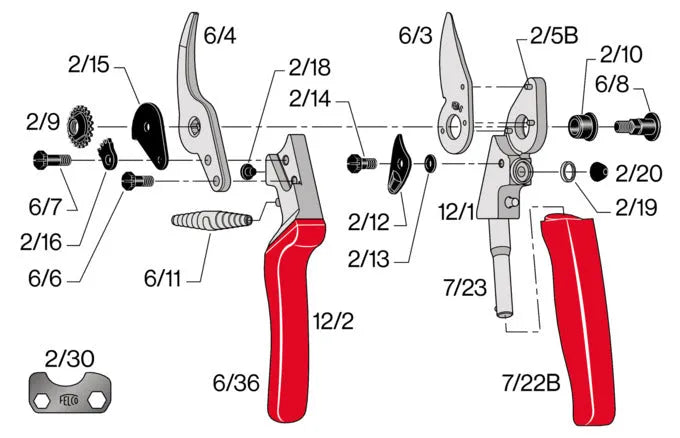 FELCO Baumschere Modell 12 in  präsentiert im Onlineshop von KAQTU Design AG. Werkzeug ist von FELCO