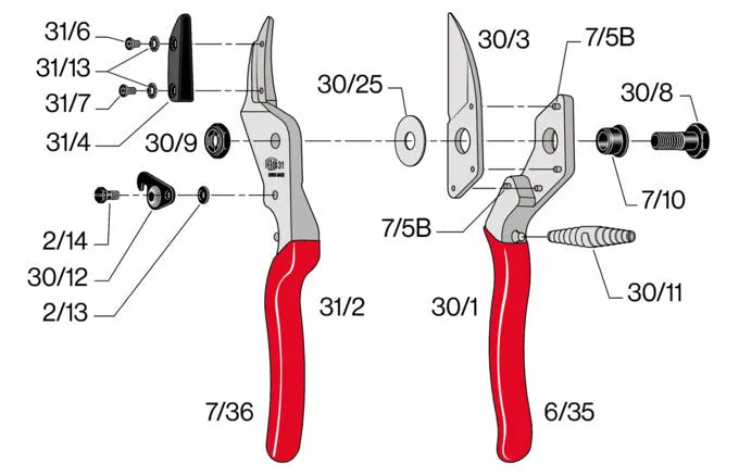 FELCO Ambossschere Modell 31 in  präsentiert im Onlineshop von KAQTU Design AG. Werkzeug ist von FELCO