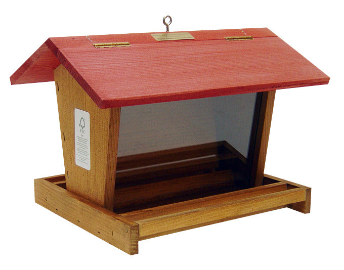 BEWO Vogelfutterhaus Lueg Dach rot in  präsentiert im Onlineshop von KAQTU Design AG. Nistkasten ist von BEWO