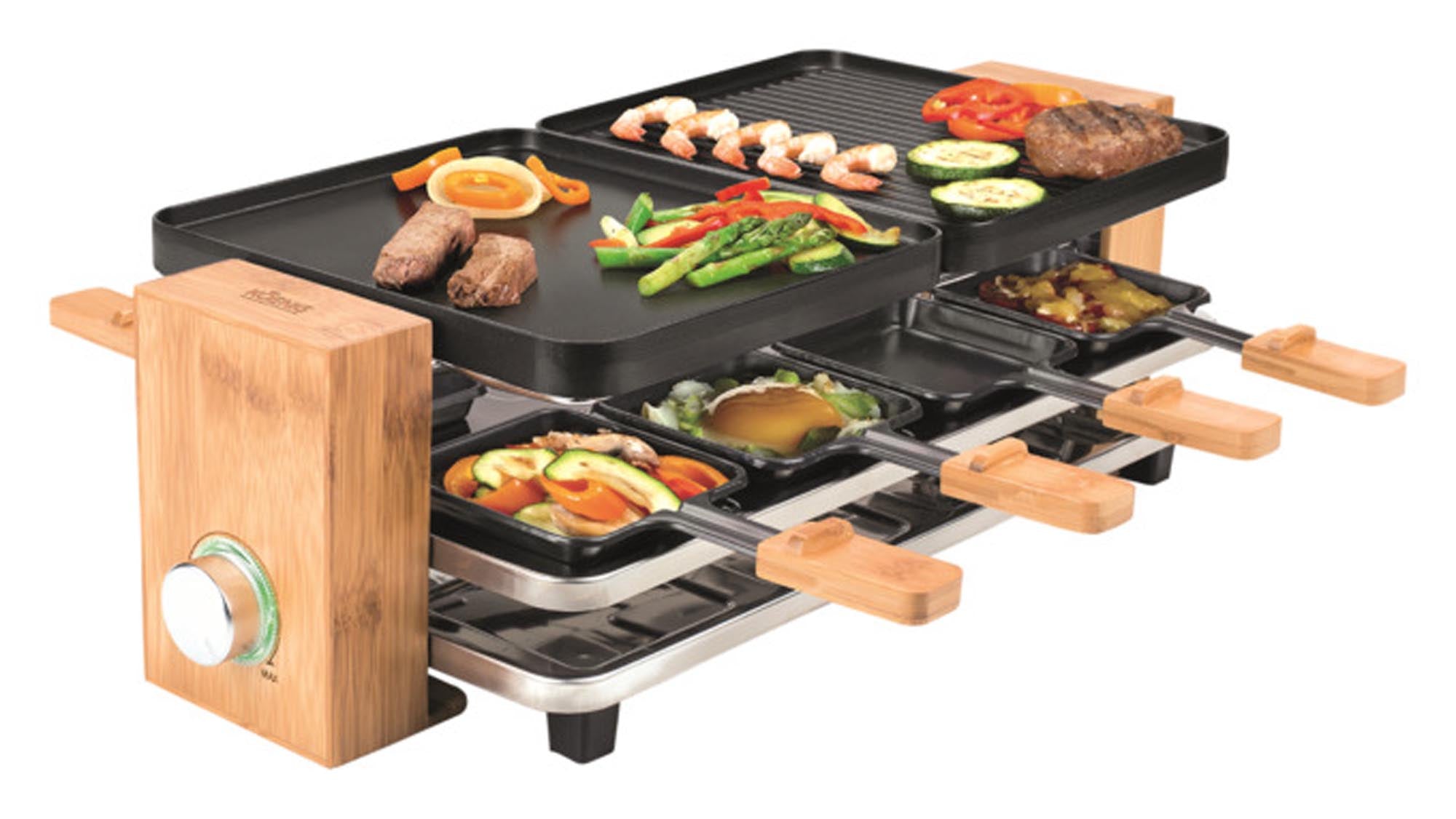 KOENIG Raclettegrill Bamboo 8 Personen