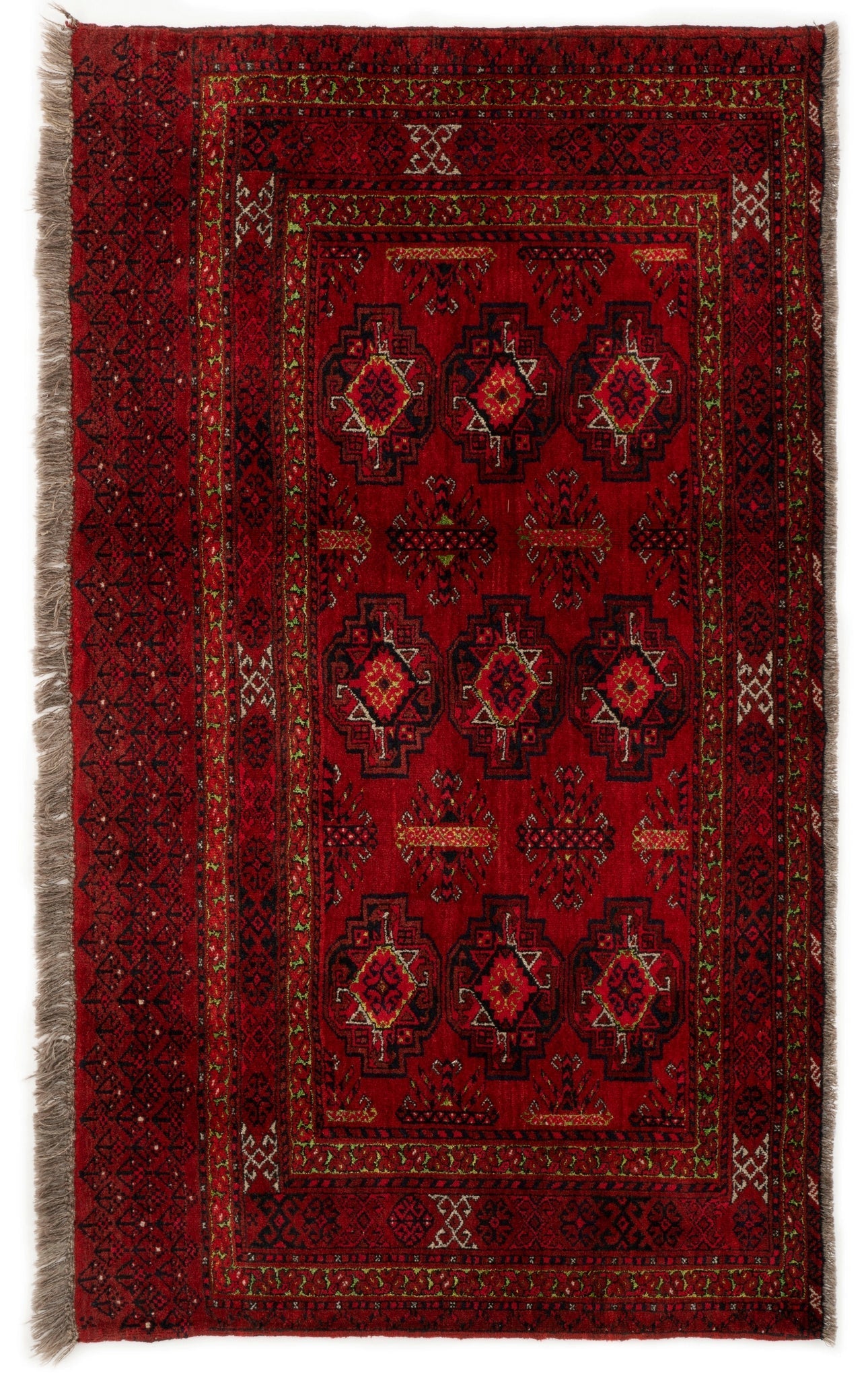 100x178 Afghan in Rot präsentiert im Onlineshop von KAQTU Design AG. Teppich ist von Vidal