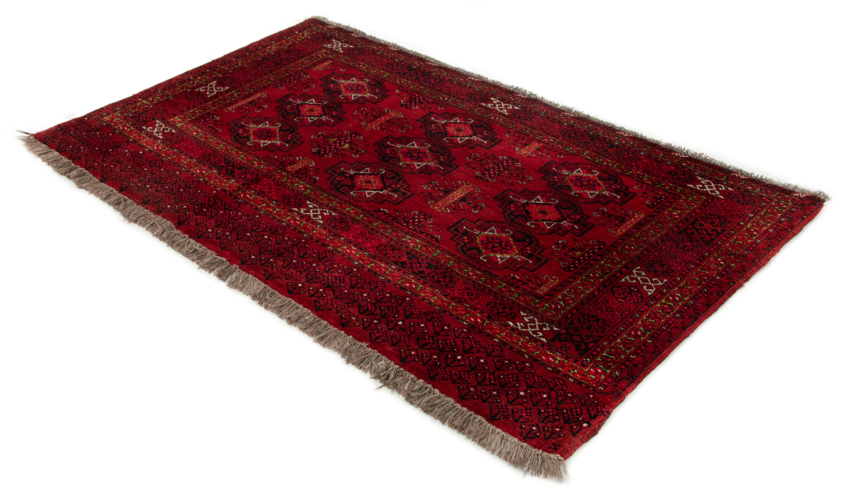 100x178 Afghan in Rot präsentiert im Onlineshop von KAQTU Design AG. Teppich ist von Vidal