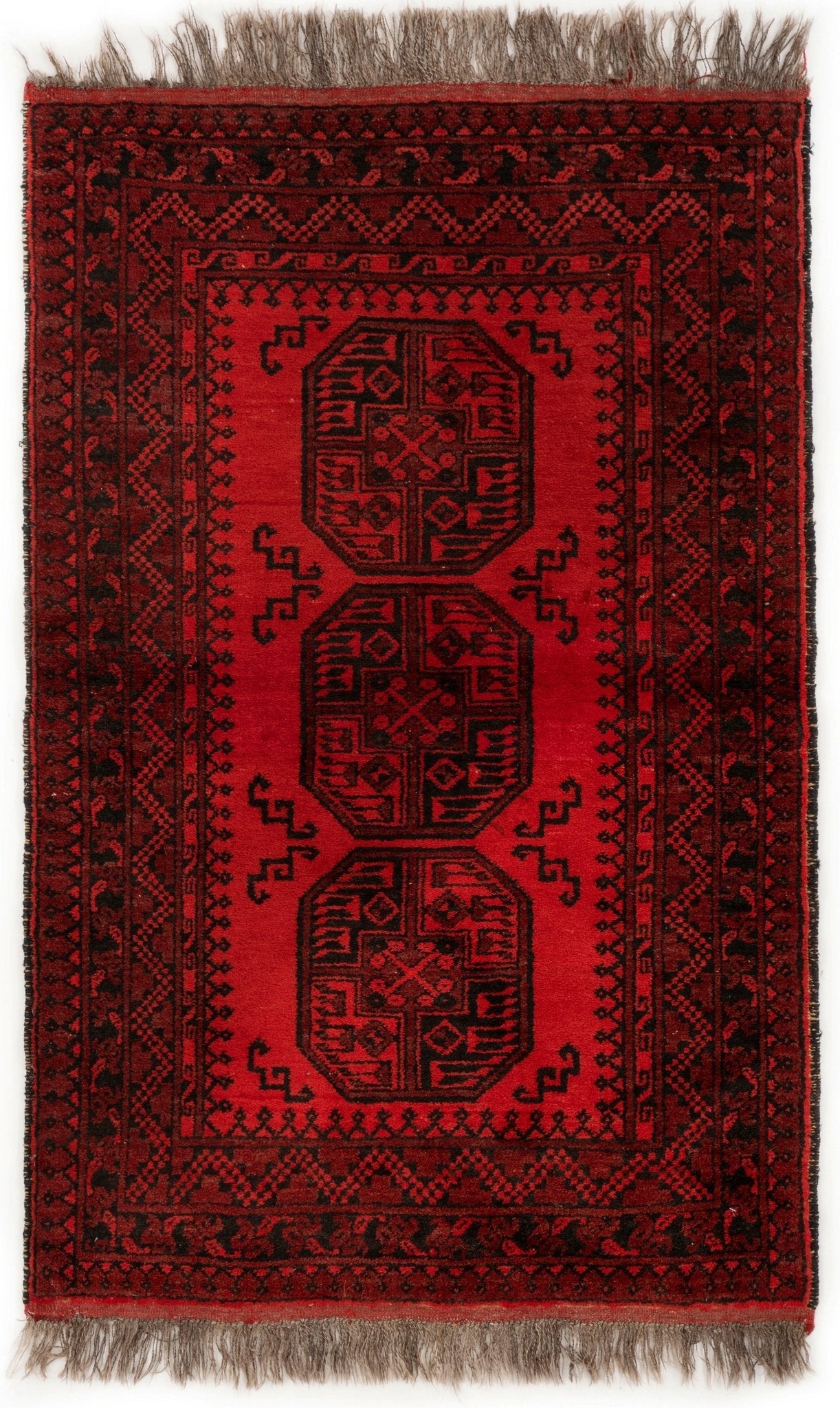 155x106 Afghan in Rot präsentiert im Onlineshop von KAQTU Design AG. Teppich ist von Vidal