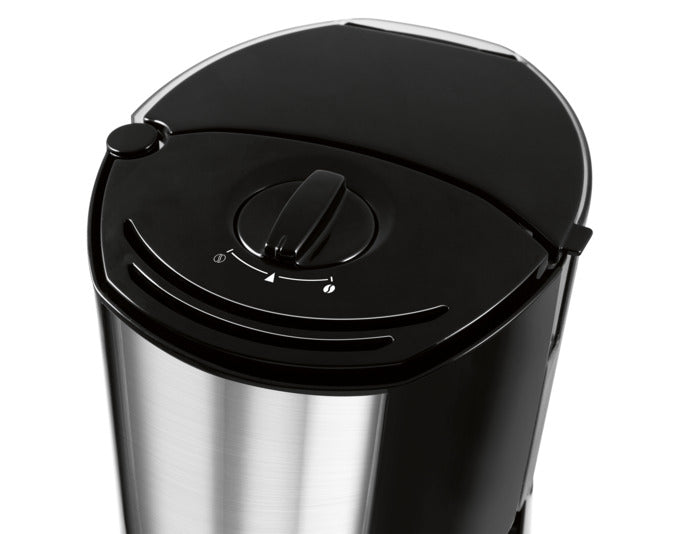 Die Melitta Enjoy Top 1017-04 Kaffeemaschine in Schwarz bietet stilvolles Design, einfache Bedienung und aromatischen Kaffeegenuss.