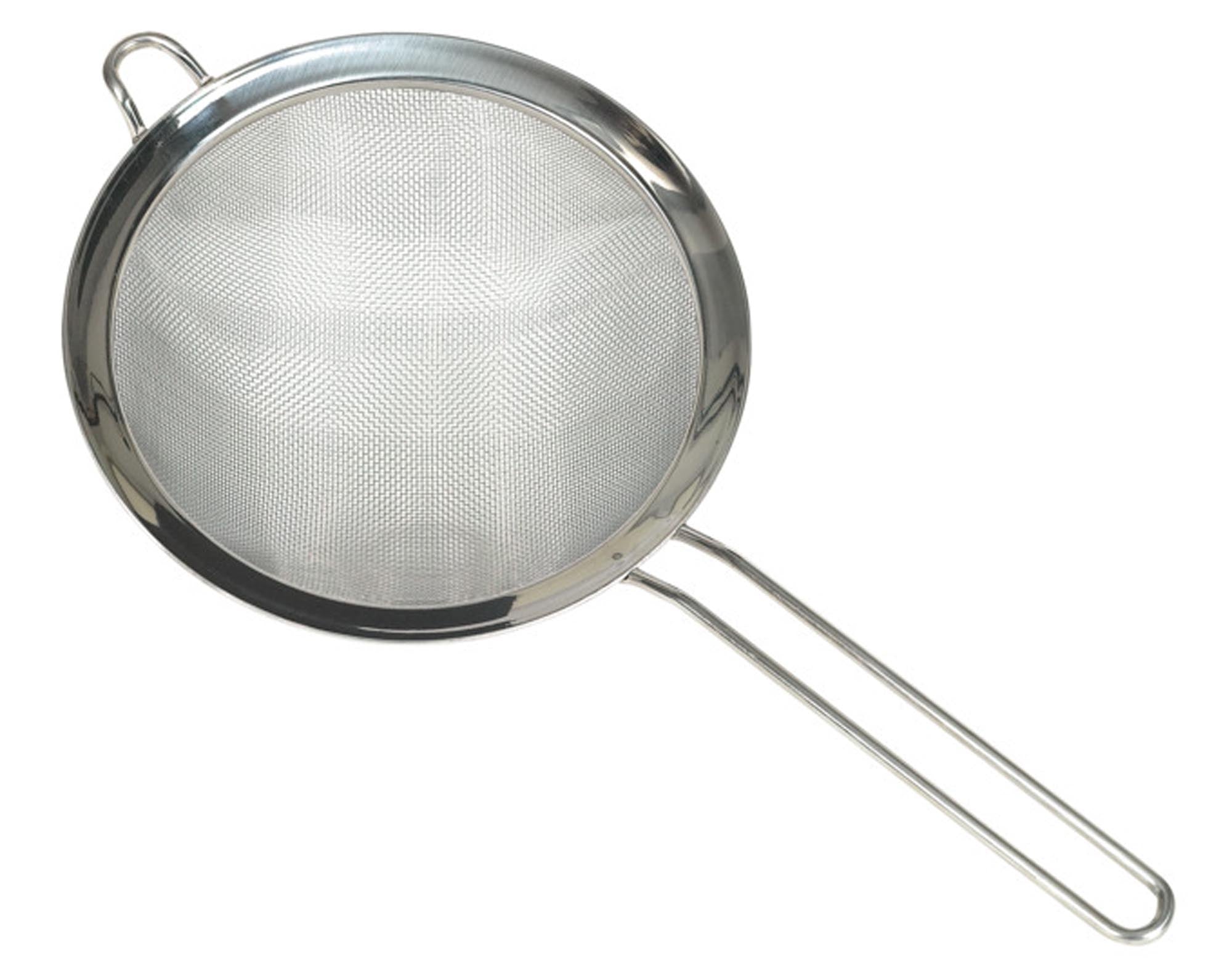 Robustes Küchensieb Inox ø 20 cm von STRONGHOLD: Edelstahl, langlebig, korrosionsbeständig, feine Maschen, ergonomisch, spülmaschinenfest.