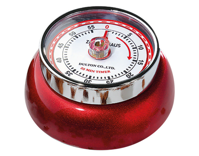 ZASSENHAUS Timer mit Magnet Speed rot metallic ø 7 cm in  präsentiert im Onlineshop von KAQTU Design AG. Küchenhelfer ist von ZASSENHAUS