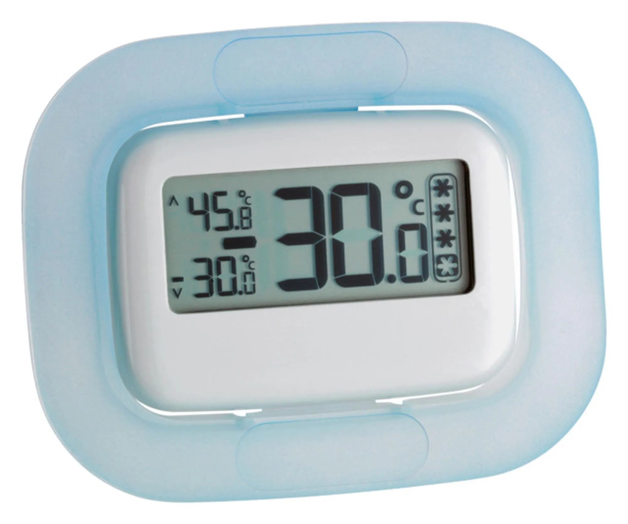 Digitales TFA Kühlthermometer: Präzise Temperaturüberwachung von -50°C bis +70°C, Min-/Max-Funktion, stilvolles Design.