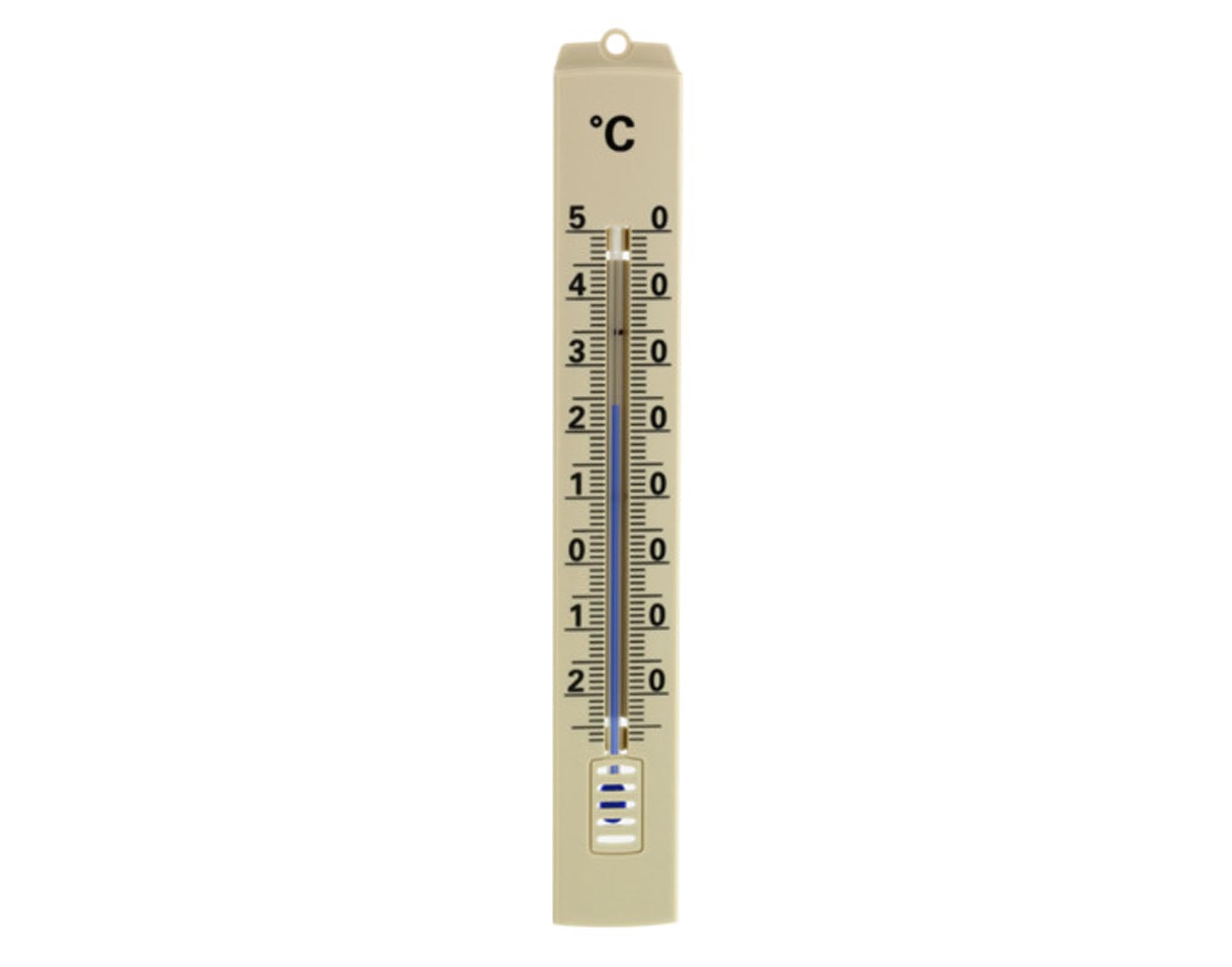 Vielseitiges Innen-Aussenthermometer aus robustem Kunststoff, 18 cm, präzise Ablesung, einfache Montage, ideal für Hobbygärtner.