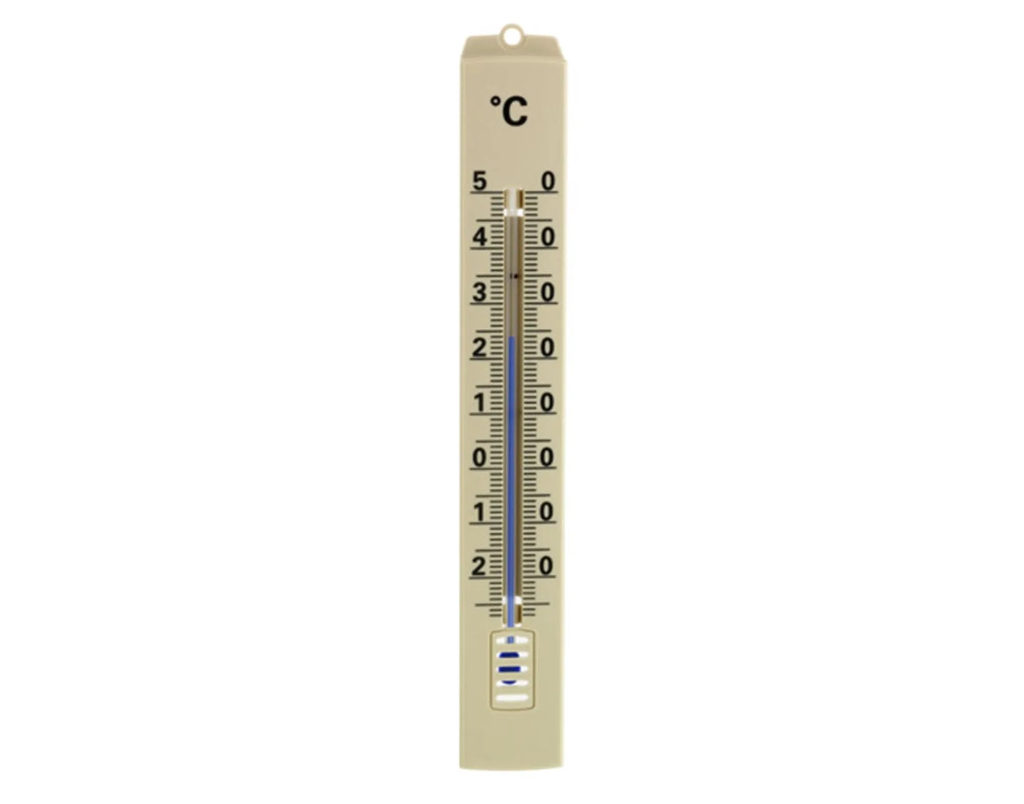 Vielseitiges Innen-Aussenthermometer aus robustem Kunststoff, 18 cm, präzise Ablesung, einfache Montage, ideal für Hobbygärtner.