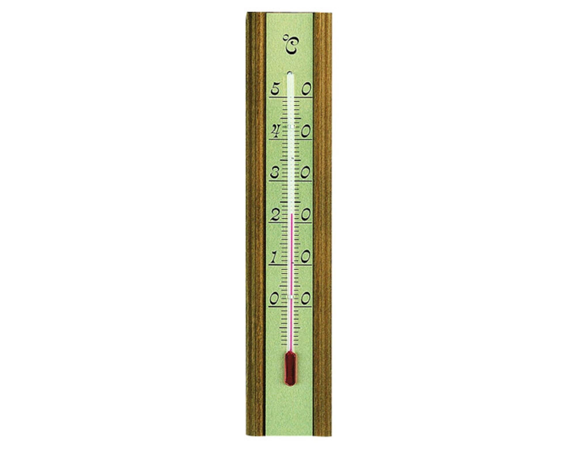 Elegantes Innenthermometer aus Eiche von TFA: Funktional, langlebig, stilvoll – ideal für jedes Zuhause.
